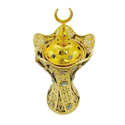 China Metal Fashion Style Incense Holder Censer Cast Art Iron Essential Oil Burner for sale