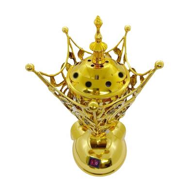 China Metal Censer Ornaments Wrought Iron Aromatherapy Burner Creative Golden Censer for sale