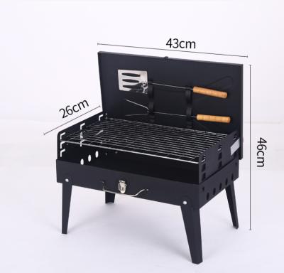 China New Rise Small Duty Outdoor Charcoal BBQ Grill Outdoor Portable Barbecue Garden Portable Grill for sale