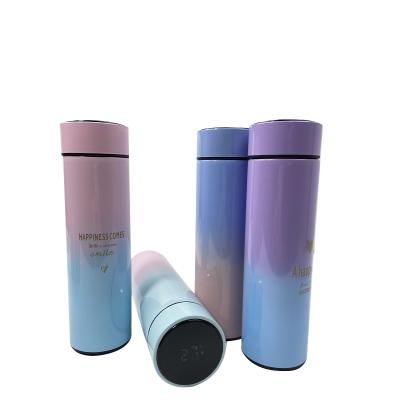 China Most Popular Viable 480ml Vacuum Flasks Digital Thermos Stainless Steel Double Wall Insulated Portable Smart Water Bottle for sale