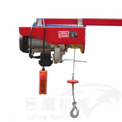 China Single Hook Miniature Electric Hoist , PA100 Electric Wire Rope Hoist 1 Ton for sale