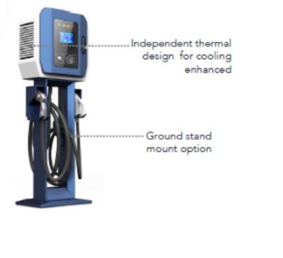 China Public wall mount 30KW fast DC charging stations with combo-1/2 CCS, CHAdeMO JEVS G104 standard for sale