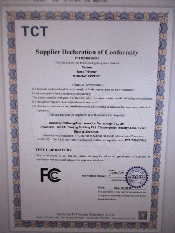 FCC - Shenzhen YiguangNian Innovation Technology Co., Ltd.