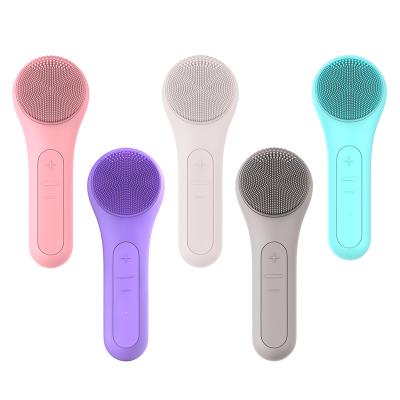 China Facial Massage Brush Private Label Logo Silicone DEEP CLEANING Sonic Facial Cleansing Brush for sale