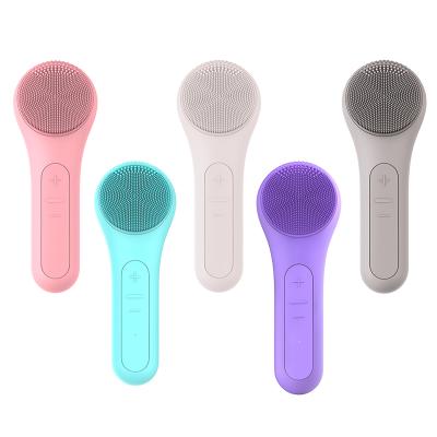 China Electric Facial Cleansing Brush Silicone DEEP CLEANING Vibrating Sonic Facial Cleansing Brush for sale