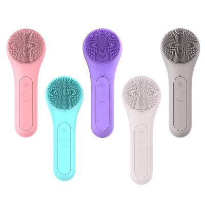 China 2021 Shenzhen Manual Men's Electric Silicone DEEP CLEANING Wireless Filling Waterproof Vibrating Sonic Facial Cleansing Brush for sale