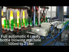 Full automatic 4 cavity bottle blowing machine 500ml to 2 liter