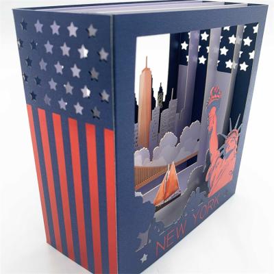 China Europe Luxury Handmade Paper 3D New York City Greeting Card Custom Printing Custom Printing Greeting Cards with London Buildings for sale