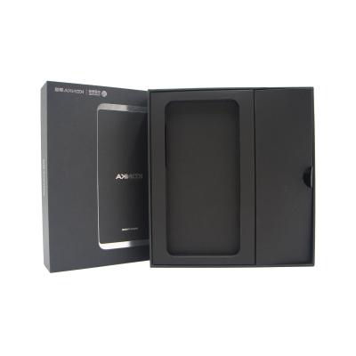 China Recyclable Wholesale Custom Coated Shop Boutique Black Cell Phone Paper Integrated High Quality Gift Box for sale