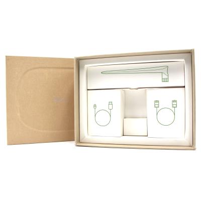 China Customized Wholesale Environmental Protection Recyclable Coated Paper + Gray Board + Tray Luxury Digital Accessories Packaging Box for sale