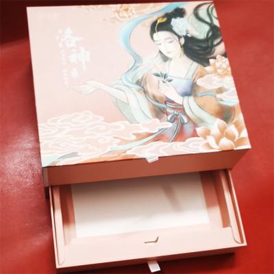 China Lovely Recyclable Custom Logo Printed Folding Cosmetics Gift Box Packaging Luxury Custom Folded Double Door Cosmetics Gift Box For Girls for sale