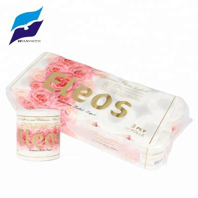 China Eco - Friendly Floral Soft 10 Roll Toilet Paper Tissue Paper Roll For Bathroom for sale