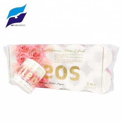 China Paper Industry Eco-friendly Chinese Soft 3 Ply Tissue Paper Roll With Custom Wholesale for sale