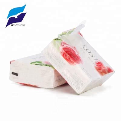 China 10 Pack White Floral Square Soft Bag Mini Tissue Squares Facial Napkin Paper For Home Restaurant Hotel for sale