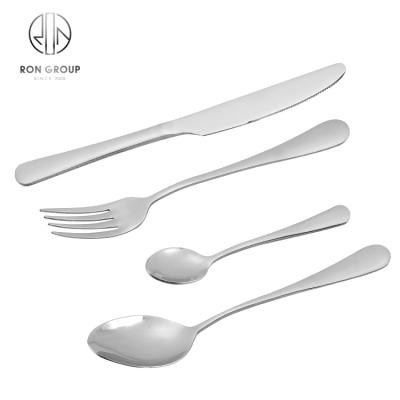 China Cheap Viable Restaurant Flatware Set Silver Dinnerware Spoon Knife Stainless Steel Forks And Cutlery Set for sale