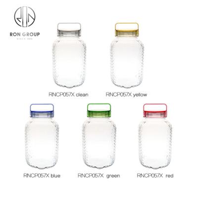 China Plastic Tea Sugar Coffee Canisters Sets Latest Design Steamable Food Storage Transparent Clear Pot Kitchen for sale