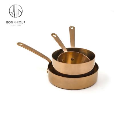 China Sustainable Restaurant Mini Korean 304 Stainless Steel Steak Sauce Pot Sets Non Stick Cookware Set With Handle for sale