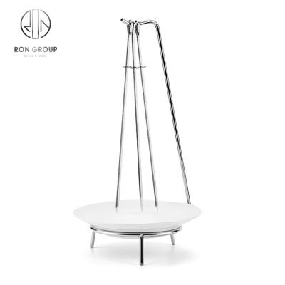 China Easily Cleaned Wholesale Stainless Steel Kebab Restaurant Rack Food Hanging Rack With Needles Metal BBQ Skewers for sale