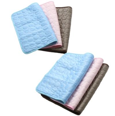 China Travel Summer Pet Feeling Ice Yarn Household Car Cold Pet Sofa Cushion Cooling Mat Dog for sale