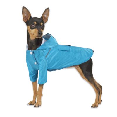 China New Sustainable Pet Clothes Waterproof Double Hooded Breathable Anorak Dog Rain Coat Waterproof for sale