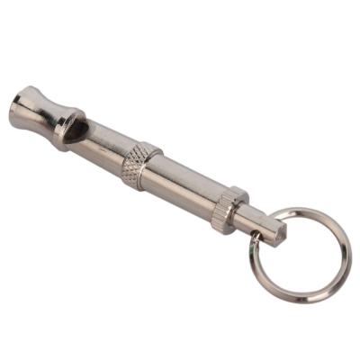 China Sustainable Adjustable Frequency Silver Stainless Steel Dog Training Whistle for sale