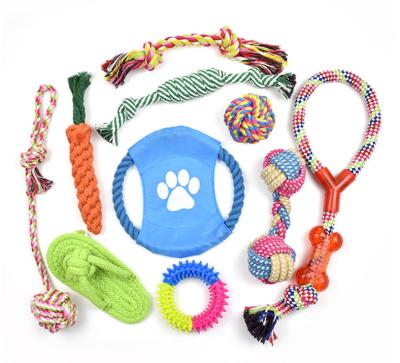 China Viable Wholesale Handmade Teeth Cotton Ropes Pet Toys Grinding Set for sale