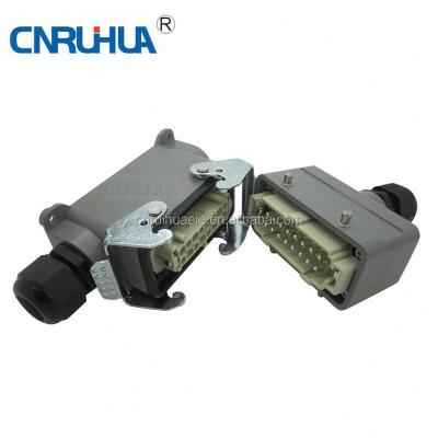 China HDC-HE-016-03S Automotive High Low Side Entry 16pins Heavy Duty Connector for sale