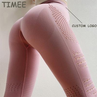 China Breathable Cavity Yoga Gaiters High Waist Yoga Gaiters Gym Wear Pants Yoga Leggings High Elasticity Pants for sale