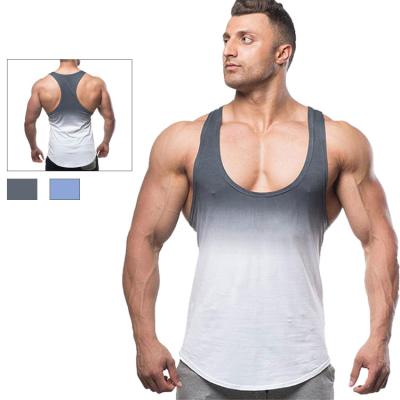 China Breathable Mens Vest Manufacturers Summer Running Custom Made Tank Tops Gym Tank Tops Smooth Gradient Vest Gym Tank Tops for sale