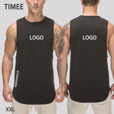 China Custom Sportswear Mens Fitness Top Wholesales Mens Workout Tank Top Muscle Fit Gym Vest Breathable Gym Vest for sale