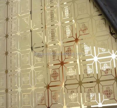 China Industry Ti-gold Etching 300 Series Stainless Steel Pattern Sheet For Elevator Cabin Decoration for sale