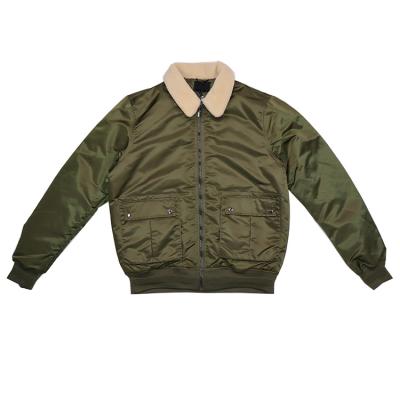 China Factory Direct Wholesale High Quality Pilot Customization Sherpa Fur Collar Bomber Jacket QUICK DRY for sale