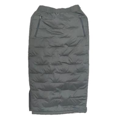 China Breathable Winter Padded Skirt Two Way Slider Flipped Zipper Side Opening Womens Padded Skirt for sale