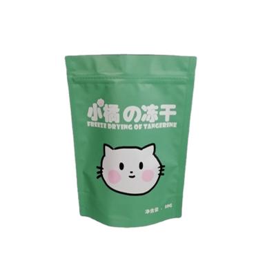 China Hot Selling BIODEGRADABLE Vertical Pet Snack Zipper Plastic Packaging Bag for sale