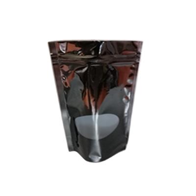 China Factory Direct Customized Vertical Black Window Zipper Plastic Bag BIODEGRADABLE for sale