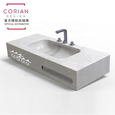 China Professional Service Single Sink Solid Outdoor Artificial Stone Wash Basin for sale