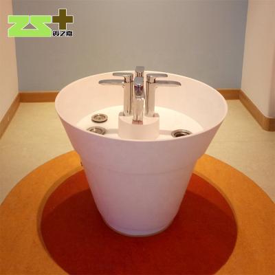 China Professional Solid Outdoor Customer Service Wash Hand Basin Round for sale