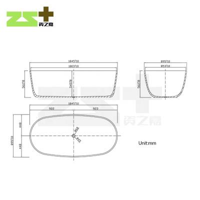 China Free professional design team custom artificial stone bathtub for sale