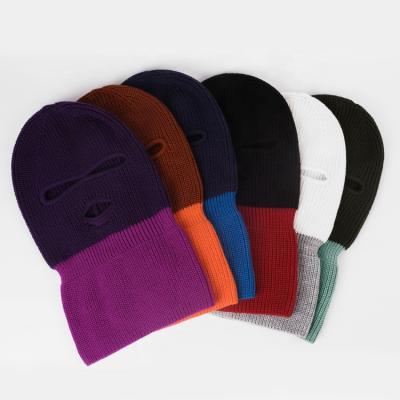 China COMMON Adults Knitted Designer Three Hole Ski Maks Windproof Breathable Balaclava for sale