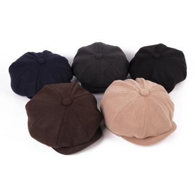 China Full Season Ivy Cap With Button Comfortable Wholesale High Quality British Women's Adult Style Top Men's for sale