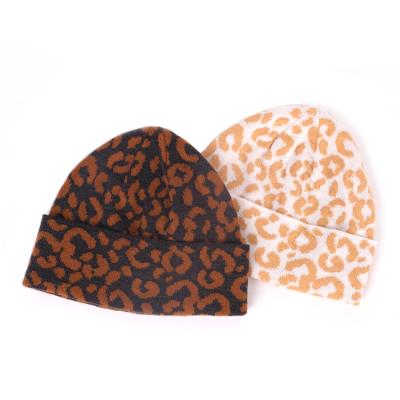 China Custom COMMON Logo Warm Acrylic Jacquard Thick Winter Hat Knitted Women Brand Beanies for sale