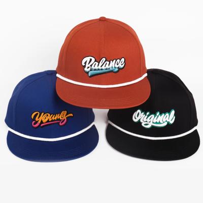 China Logo Embroidary Cotton Snapback Caps custom made high quality unisex COMMON with string for sale