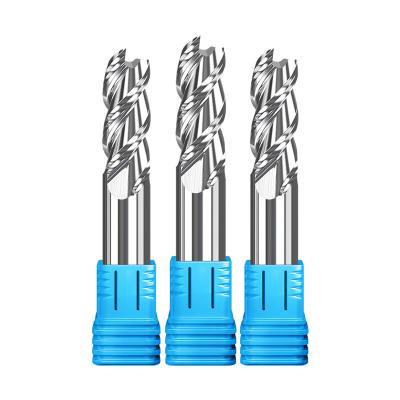 China Upgrade Smooth Cutting 4MM Shanks Three Flute End Mill CNC Soild Carbide Milling Cutter Tools For Aluminum High Feed Aluminum Alloy for sale