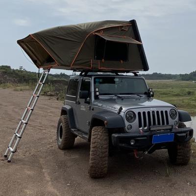 China Best Outdoor Hardshell Waterpoof Roof Top Tent Vehicle Side Car Tent Aluminum Top Roof Overland Trailer Tent for sale