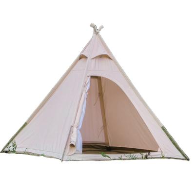 China Diagonal tie type outdoor camping sunscreen Indiana yurt pyramid arrow camping awning waterproof tent for sale