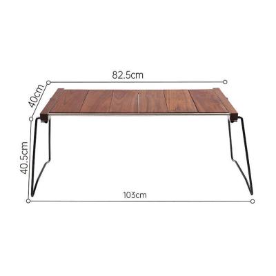 China Easy Folding Camping Barbecue Combination Outdoor Folding Table Solid Wood Folding Table for sale