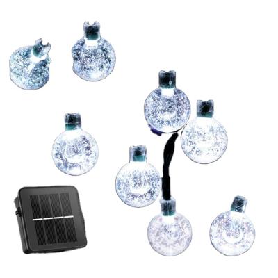 China Garden Crystal Globe Lights Outdoor With 8 Mode Waterproof Solar Powered Patio Light For Outdoor Party Decor Solar String Lights for sale