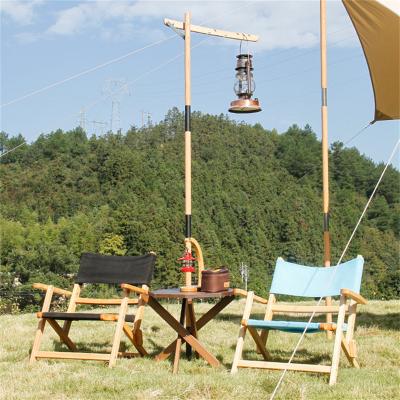 China Factory direct sales retro modern outdoor tent horse lantern kerosene lamp camp light solid wood stand for sale