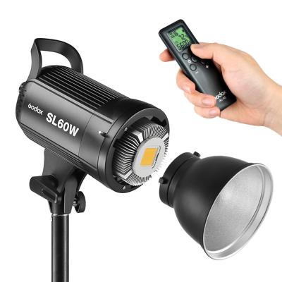 China White Studio Godox SL-60W 5600K Version Bowens Mount Led Continuous Video Light with Remote Control for Studio Photo Video Recording for sale