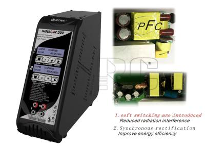 Cina Caricatore nero di DUO di RC, caricabatteria del rc di lipo di alto potere con 400W la grande corrente 20a in vendita